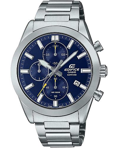  CASIO Edifice Silver Stainless Steel Chronograph  EFB-710D-2AVUEF