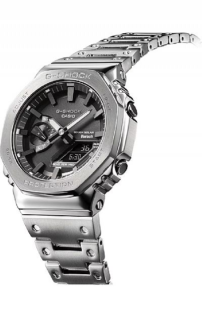  CASIO G-Shock Bluetooth Tough Solar Stainless Steel Bracelet GM-B2100D-1AER