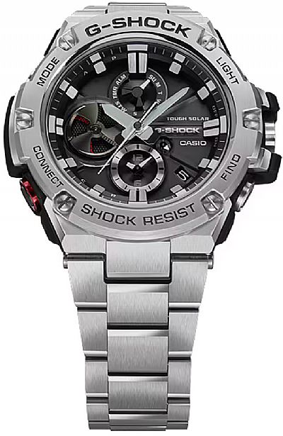  CASIO G-Shock Touch Solar Bluetooth Stainless Steel Bracelet  GST-B100D-1AER