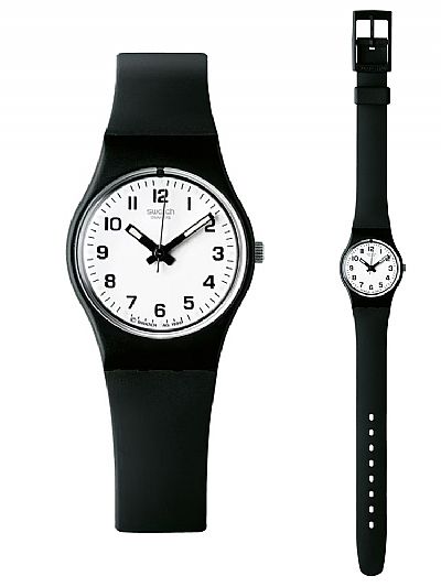 SWATCH Something New Black Rubber Strap  LB153