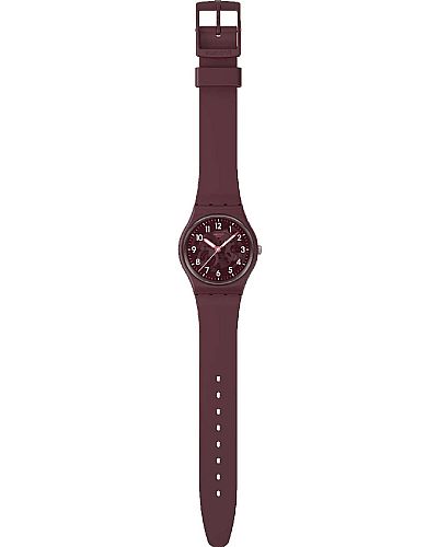 SWATCH Thru TCrown Glasshe  Bordeaux Biosourced Strap   SO28R115