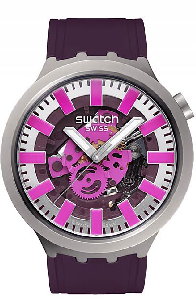 SWATCH  AUDACIOUS ACAI Purple  Rubber Strap SB07S120