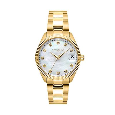  VOGUE Reina Medium Crystals Gold Stainless Steel Bracelet 614243