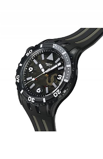  SWATCH Black Sea Nettle Rubber Strap  SSCU09B100
