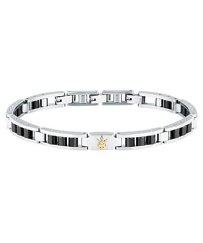 MASERATI CERAMIC JM225ATZ57 Βραχιόλι Δίχρωμο Με Τρίαινα