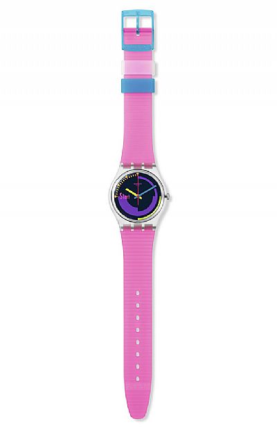 SWATCH Neon Pink Podium Pink Silicone Strap SO28K111