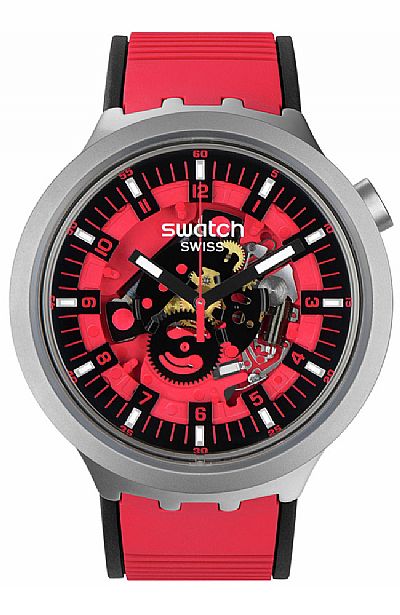 SWATCH Red Juicy Rubber Strap SB07S110