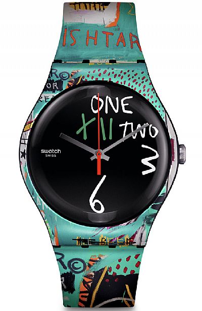 SWATCH Ishtar By Jean-Michel Basquiat Rubber Strap SUOZ356