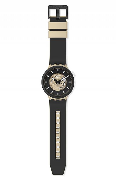 SWATCH Time For Taupe Two Tone Rubber Strap SB03C100