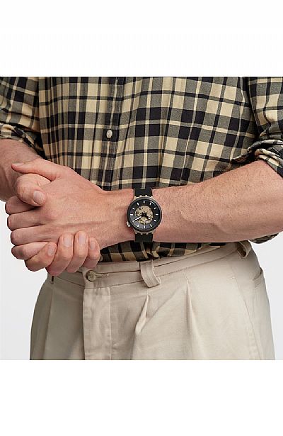 SWATCH Time For Taupe Two Tone Rubber Strap SB03C100