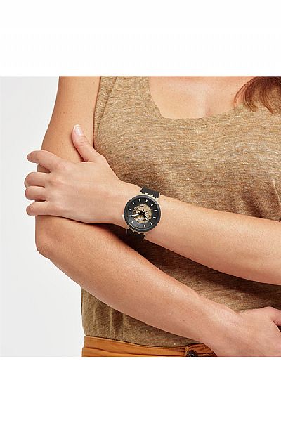 SWATCH Time For Taupe Two Tone Rubber Strap SB03C100