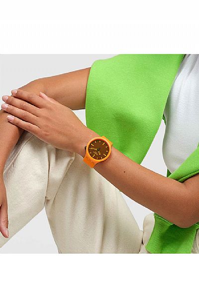 SWATCH Crushing Orange Rubber Strap SB05O102