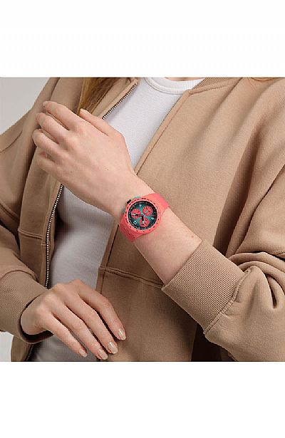  SWATCH Paradiso Kinetiko Rubber Chronograph  SUSP100