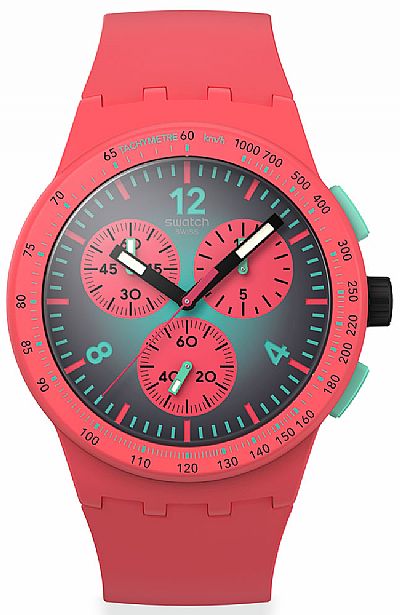  SWATCH Paradiso Kinetiko Rubber Chronograph  SUSP100