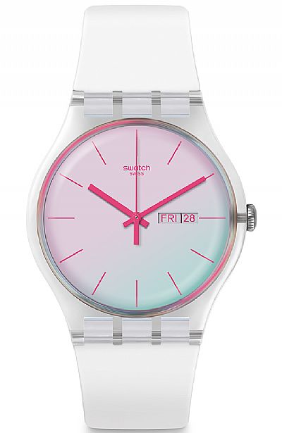 SWATCH Polawhite White Rubber Strap SO29K704-S14