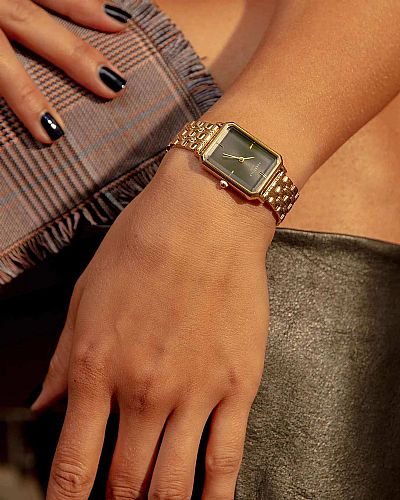 ROSEFIELD The Octagon Gold Stainless Steel Bracelet OBSSG-O47