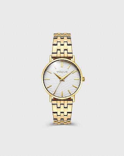 Nicole watch gold stainless steel and silver dial 616142 