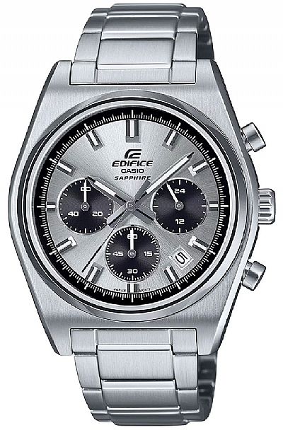  CASIO Edifice Silver Stainless Steel Chronograph EFB-730D-7AVUEF