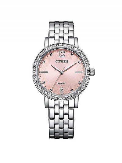 CITIZEN Elegance Crystals Silver Stainless Steel Bracelet EL3100-55W