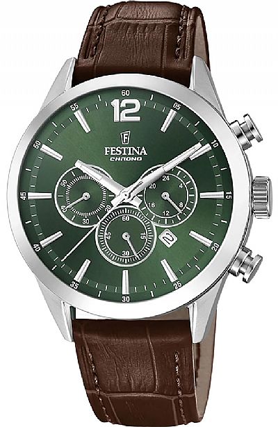  FESTINA Brown Leather Chronograph  F20542/8