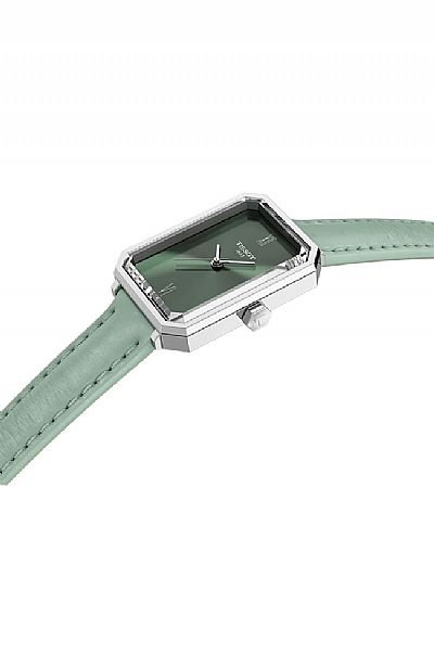 TISSOT SRV Green Leather Strap  T160.110.16.093.00