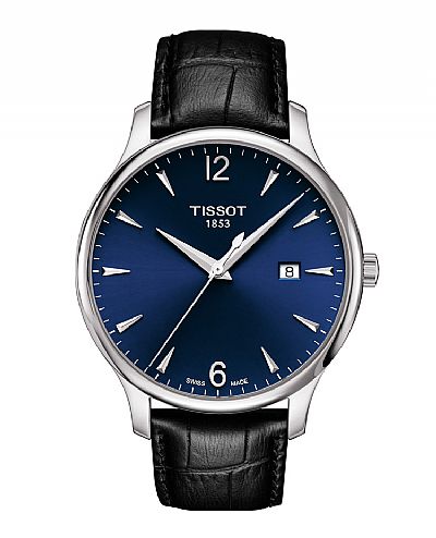 TISSOT Tradition Black Leather Strap T063.610.16.047.00