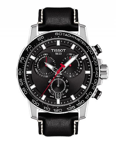 TISSOT  Supersport Gents Black Leather Cronograph T125.617.16.051.00